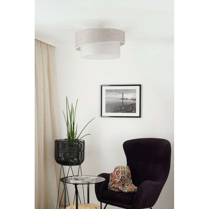 Brilagi - Nadgradni luster DOVER SHINE 1xE27/15W/230V pr. 50 cm siva/krem
