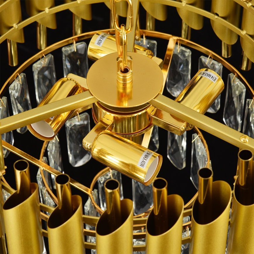 Brilagi - Nadgradni luster ECLIPSE 5xE14/10W/230V Ø 38 cm zlatni