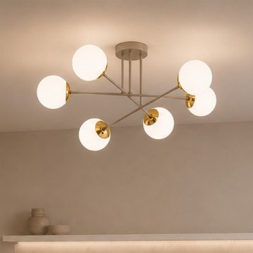 Brilagi - Nadgradni luster MILO 6xE27/60W/230V bež/zlatna