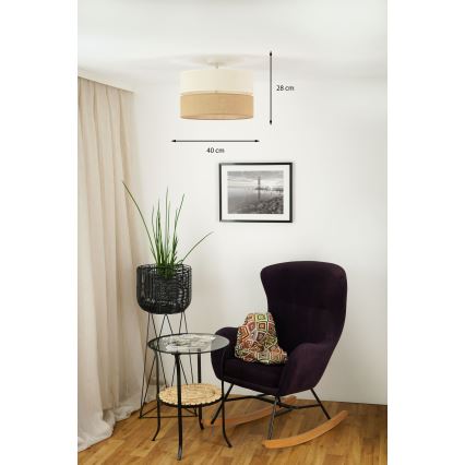 Brilagi - Nadgradni luster ROYAL YUTE 1xE27/15W/230V pr. 40 cm bež/krem