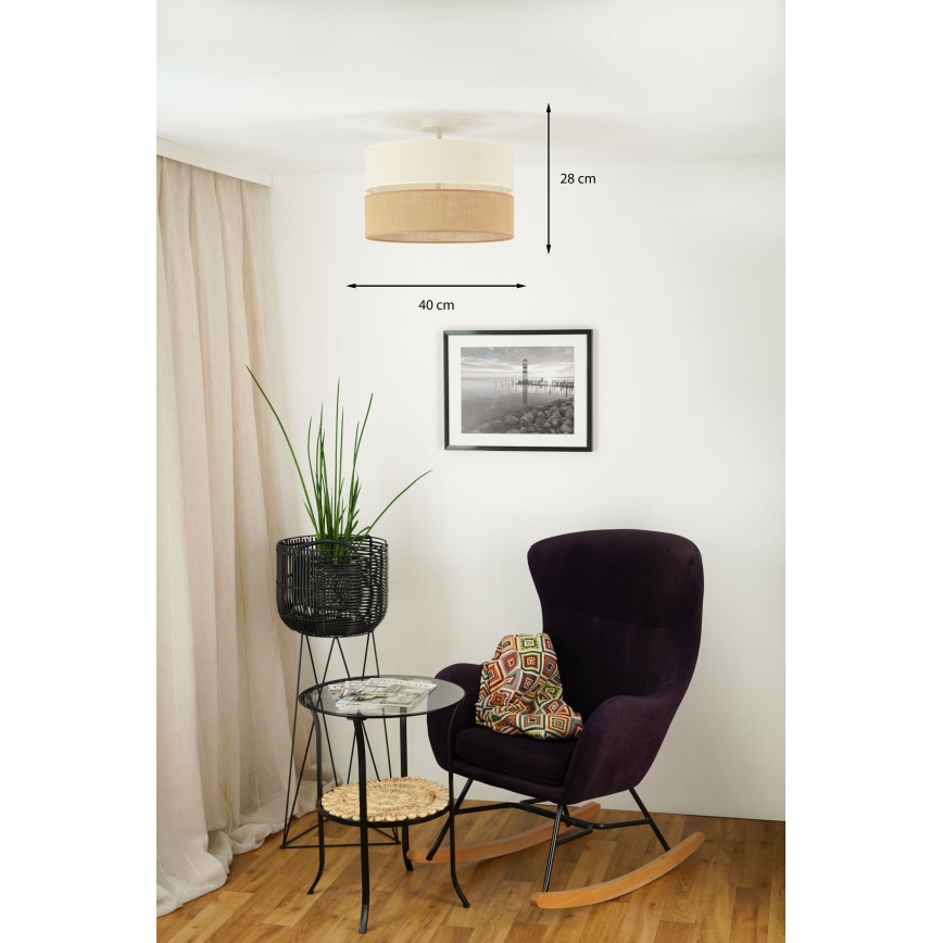 Brilagi - Nadgradni luster ROYAL YUTE 1xE27/15W/230V pr. 40 cm bež/krem
