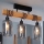 Brilagi - Nadgradni luster WOOD GLASS 3xE27/60W/230V borovina/crna/zadimljeno siva