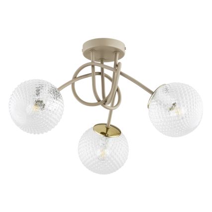 Brilagi - Nadometni stropni luster STELLA 3xE27/60W/230V bež/zlatna
