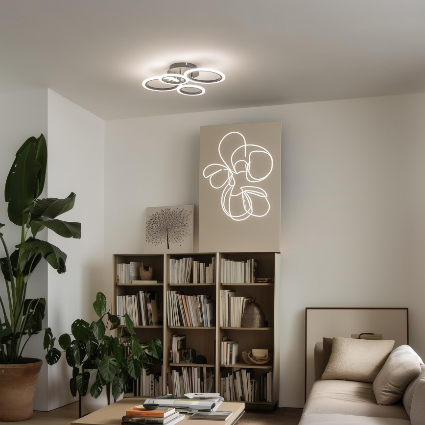 Brilagi - LED stropni luster ORBITS s prigušivanjem LED/50W/230V 3000-6500K crni + daljinski upravljač