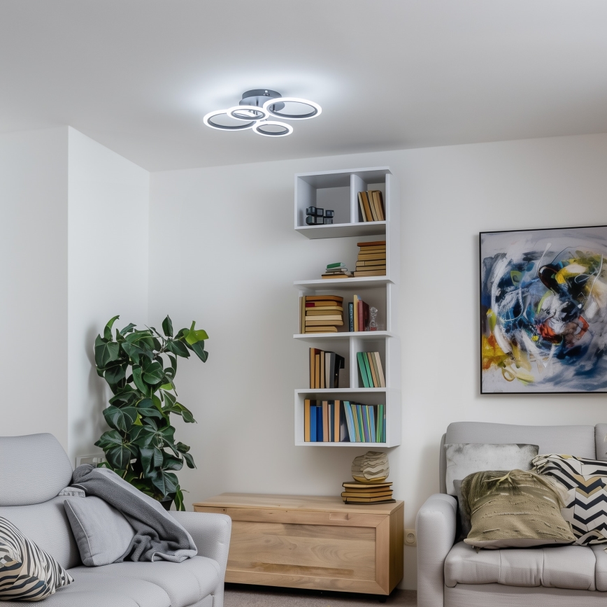 Brilagi - LED stropni luster ORBITS s prigušivanjem LED/50W/230V 3000-6500K crni + daljinski upravljač