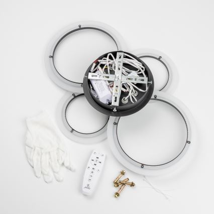 Brilagi - LED stropni luster ORBITS s prigušivanjem LED/50W/230V 3000-6500K crni + daljinski upravljač