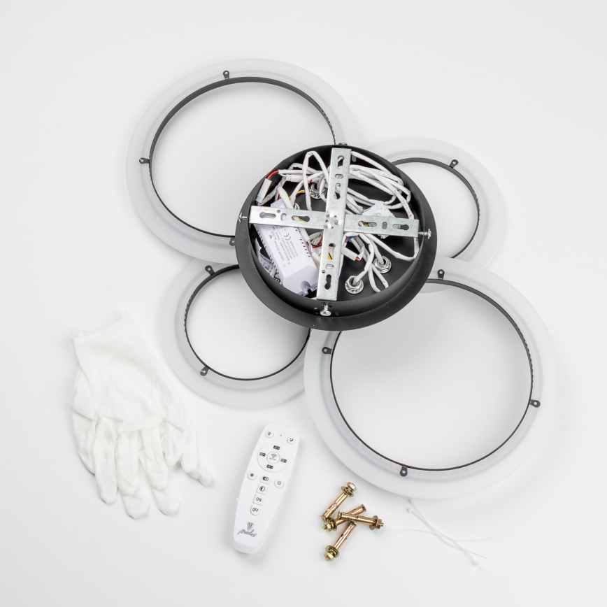 Brilagi - LED stropni luster ORBITS s prigušivanjem LED/50W/230V 3000-6500K crni + daljinski upravljač