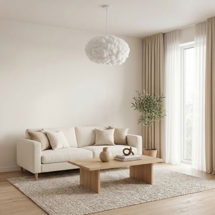 Brilagi - Ovjesna svjetiljka na kabelu SOLEAIR 2xE27/40W/230V, promjer 60 cm, bijela