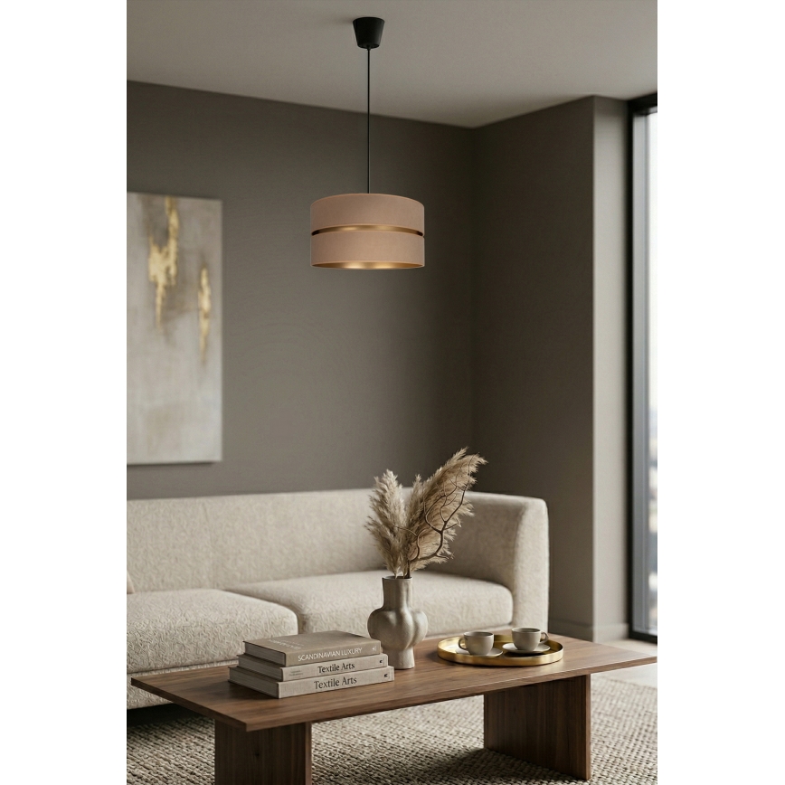 Brilagi - Ovjesni luster na sajli DUO-DUO 1xE27/60W/230V Ø 40 cm bež/zlatna