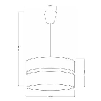 Brilagi - Ovjesni luster na sajli DUO-DUO 1xE27/60W/230V Ø 40 cm bež/zlatna