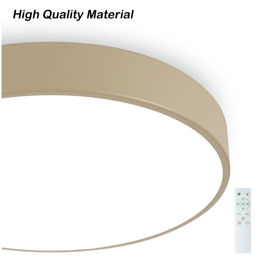 Brilagi - LED prigušiva stropna svjetiljka POOL SMART LED/60W/230V 3000-6000K promjer 50 cm Wi-Fi Tuya bež + daljinski upravljač