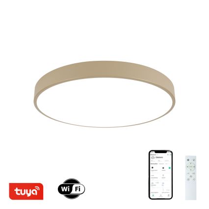 Brilagi - LED prigušiva stropna svjetiljka POOL SMART LED/60W/230V 3000-6000K promjer 50 cm Wi-Fi Tuya bež + daljinski upravljač