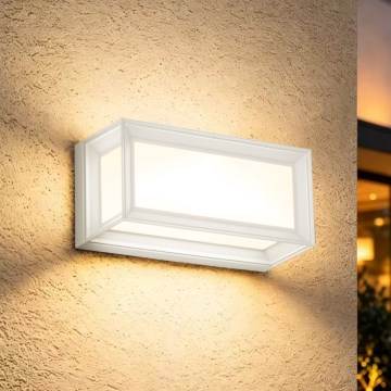 Brilagi - PARKER LED vanjsko zidno svjetlo s senzorom, 12W/230V, bijelo, IP44