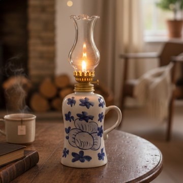 Brilagi - Petrolejska lampa MERLIN bijela/plava