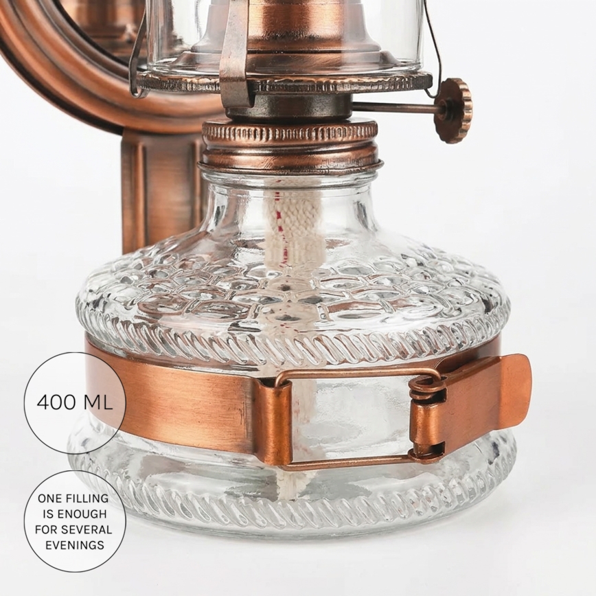 Brilagi - Petrolejska lampa MERLIN brončana/patina