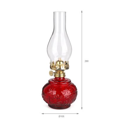 Brilagi - Petrolejska lampa MERLIN crvena