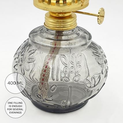Brilagi - Petrolejska lampa MERLIN dimna/siva