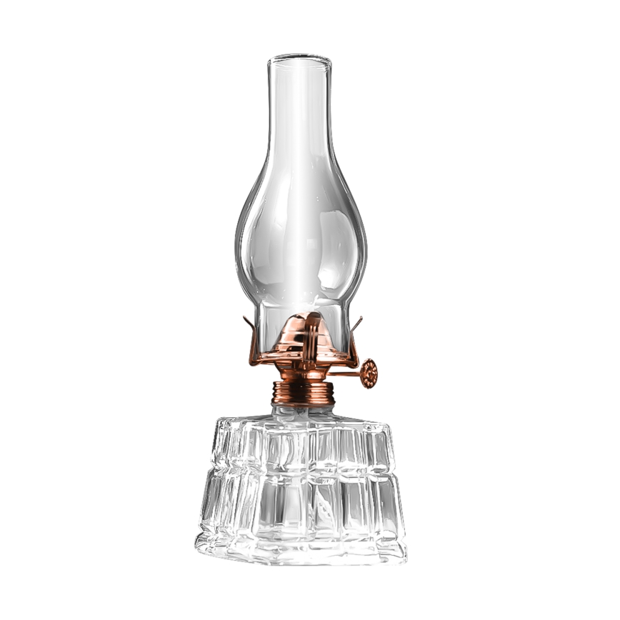 Brilagi - Petrolejska lampa MERLIN prozirna/brončana/patina