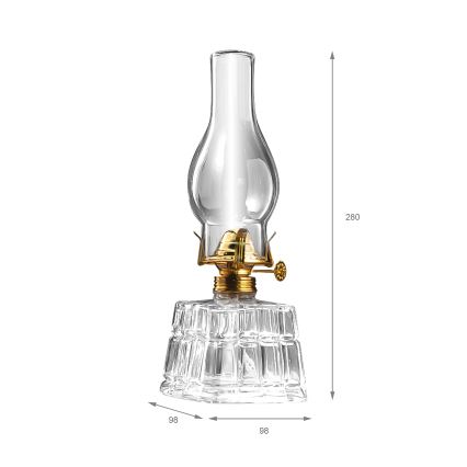 Brilagi - Petrolejska lampa MERLIN prozirna/zlatna