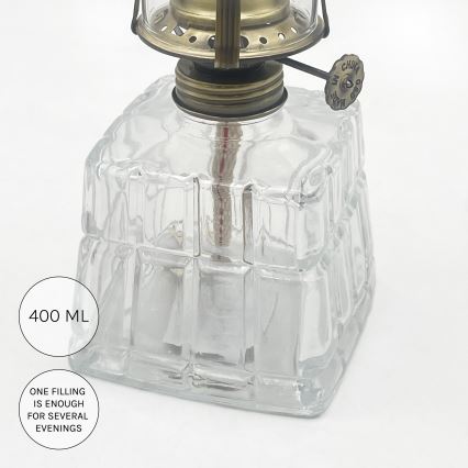 Brilagi - Petrolejska lampa MERLIN prozirna/zlatna/patina