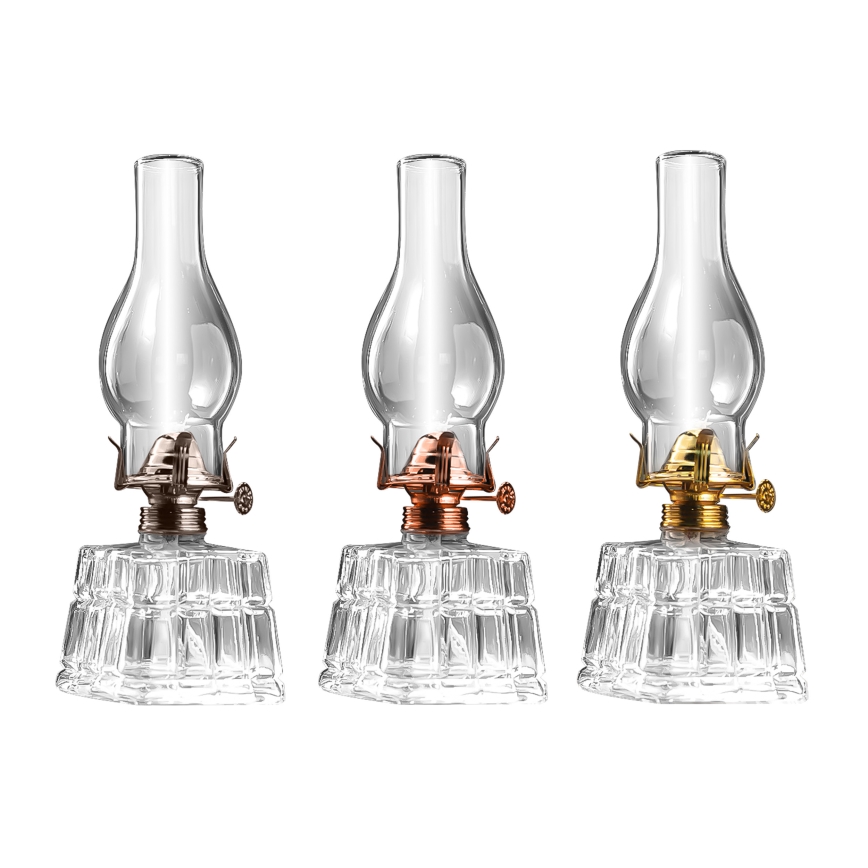 Brilagi - Petrolejska lampa MERLIN prozirna/zlatna/patina
