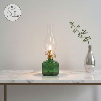 Brilagi - Petrolejska lampa MERLIN zelena