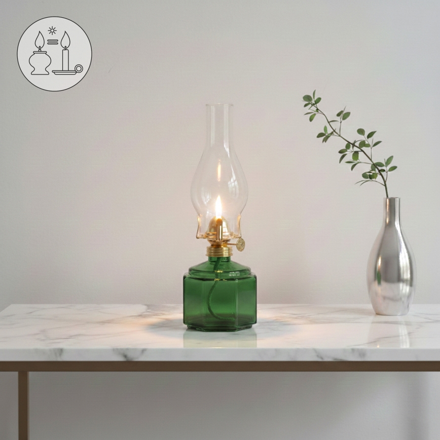 Brilagi - Petrolejska lampa MERLIN zelena
