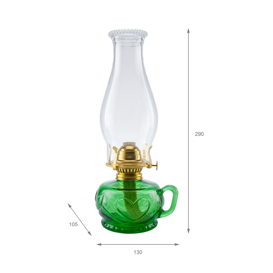 Brilagi - Petrolejska lampa MERLIN zelena