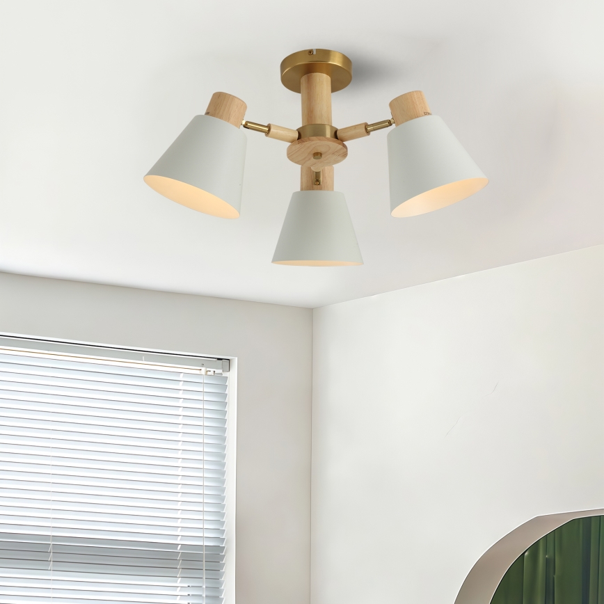 Brilagi - Plafonska svjetiljka LUND WOOD 3xE27/40W/230V Ø 50 cm drvo