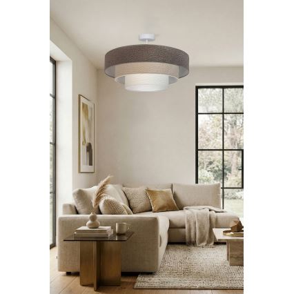 Brilagi - Plafonska svjetiljka LUNETA 3xE27/60W/230V Ø 80 cm siva/krem/bijela