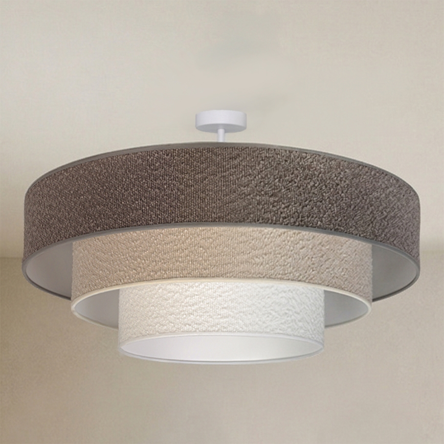 Brilagi - Plafonska svjetiljka LUNETA 3xE27/60W/230V Ø 80 cm siva/krem/bijela