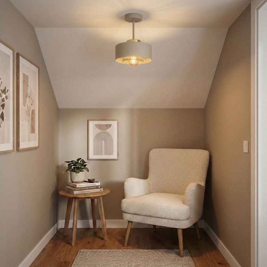 Brilagi - Plafonski luster 1xE27/60W/230V bež/zlatna