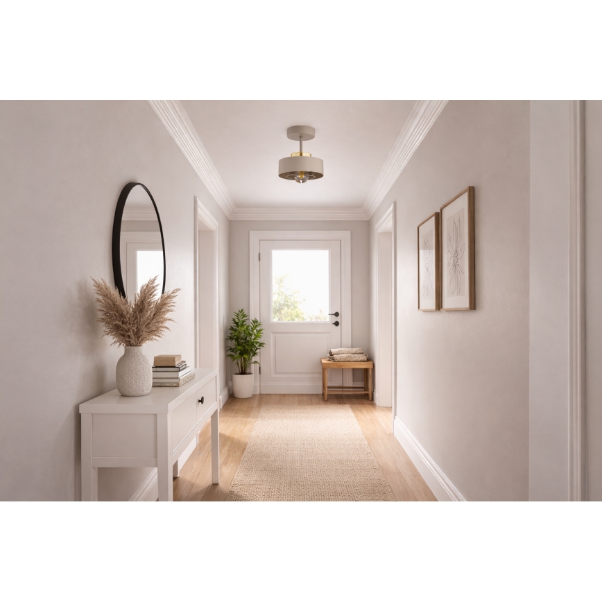 Brilagi - Plafonski luster 1xE27/60W/230V bež/zlatna