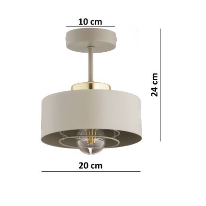 Brilagi - Plafonski luster 1xE27/60W/230V bež/zlatna