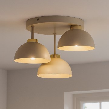 Brilagi - Plafonski luster 3xE27/60W/230V bež/zlatna