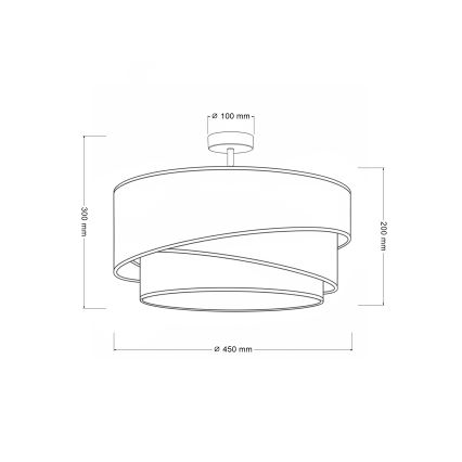 Brilagi - Plafonski luster ARROW 1xE27/60W/230V Ø 45 cm bež/smeđa/bijela