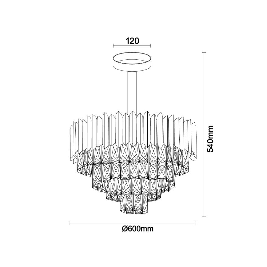 Brilagi - Plafonski luster CARLOS 9xE14/40W/230V Ø 60 cm