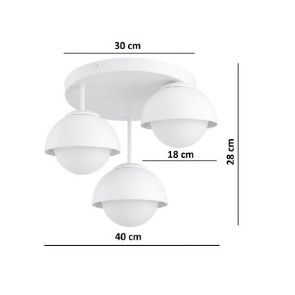 BRILAGI - Plafonski luster COSMO 3xE27/60W/230V bijela