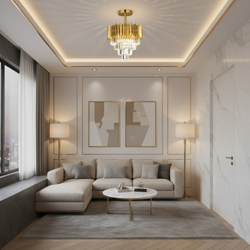 Brilagi - Plafonski luster CRISTAL 5xE14/40W/230V, promjer 43 cm