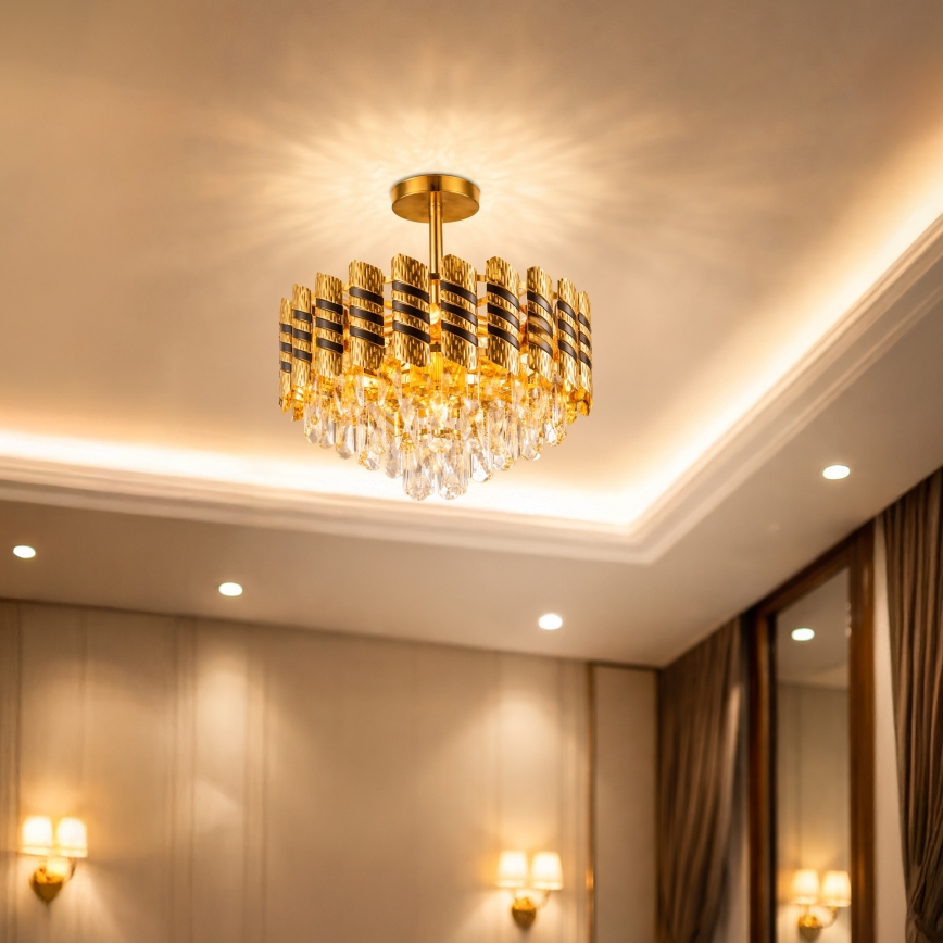 Brilagi - Plafonski luster CRISTAL 5xE14/40W/230V Ø 38 cm