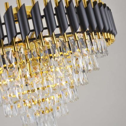 BRILAGI - Plafonski luster ECLIPSE 12xE14/10W/230V Ø 78 cm zlatna/crna