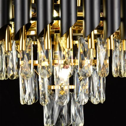 Brilagi - Plafonski luster ECLIPSE 5xE14/10W/230V promjer 38 cm crna/zlatna