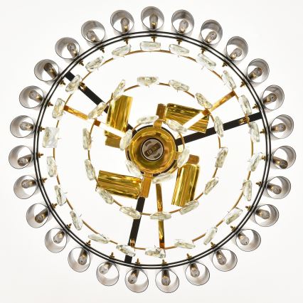 Brilagi - Plafonski luster ECLIPSE 5xE14/10W/230V promjer 38 cm crna/zlatna