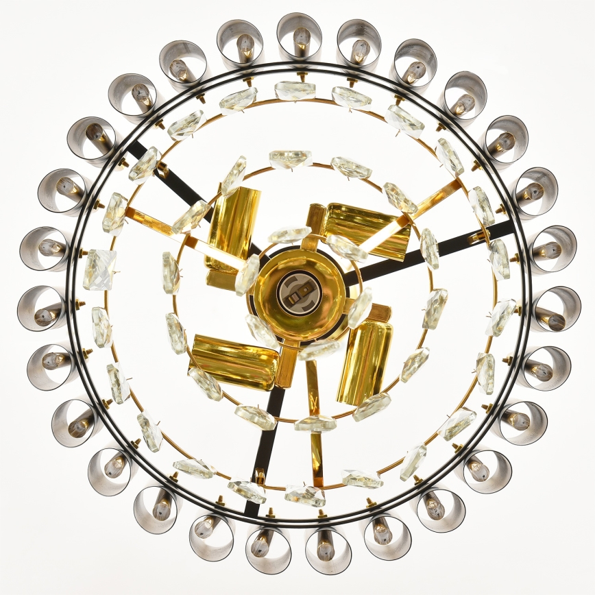 Brilagi - Plafonski luster ECLIPSE 5xE14/10W/230V promjer 38 cm crna/zlatna