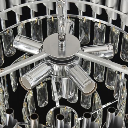 Brilagi - Plafonski luster ECLIPSE 7xE14/10W/230V Ø 48 cm u srebrnoj boji