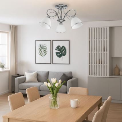 Brilagi - Plafonski luster FRED 3xE27/60W/230V Ø 59 cm sjajni krom