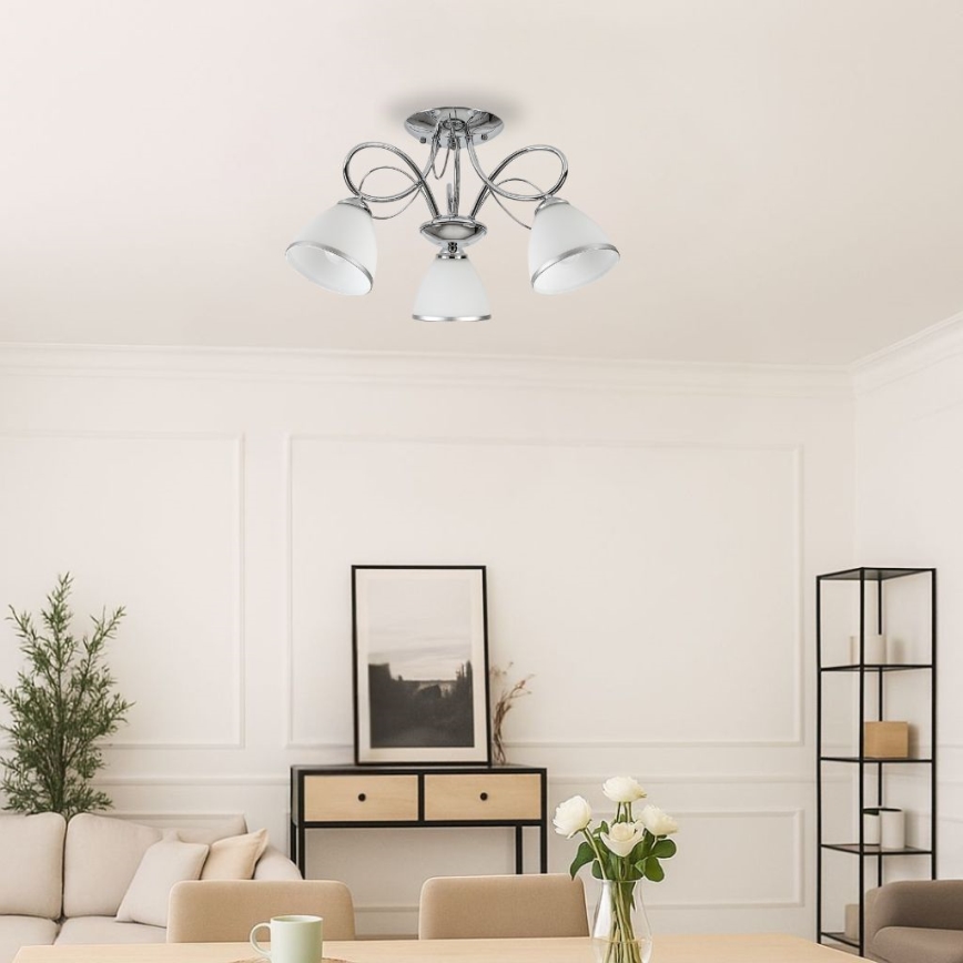 Brilagi - Plafonski luster FRED 3xE27/60W/230V Ø 59 cm sjajni krom