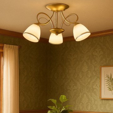 Brilagi - Plafonski luster FRED 3xE27/60W/230V Ø 59 cm zlatna