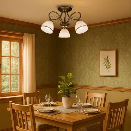 Brilagi - Plafonski luster FRED 3xE27/60W/230V Ø 59 cm zlatna