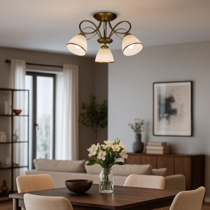 Brilagi - Plafonski luster FRED 3xE27/60W/230V Ø 59 cm zlatna